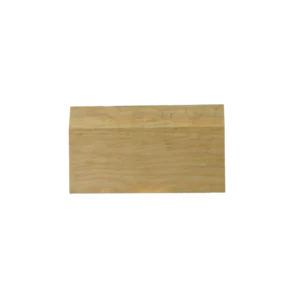 a wooden rectangular object on a black background