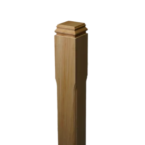 a wooden post with a square top